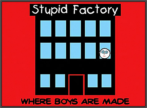 Boys are stupid ... throw rocks at them. 